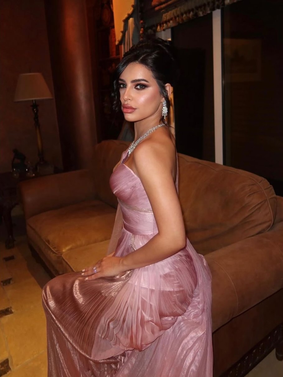 Luxury Light Pink Draped Evening Dress with cap SF028