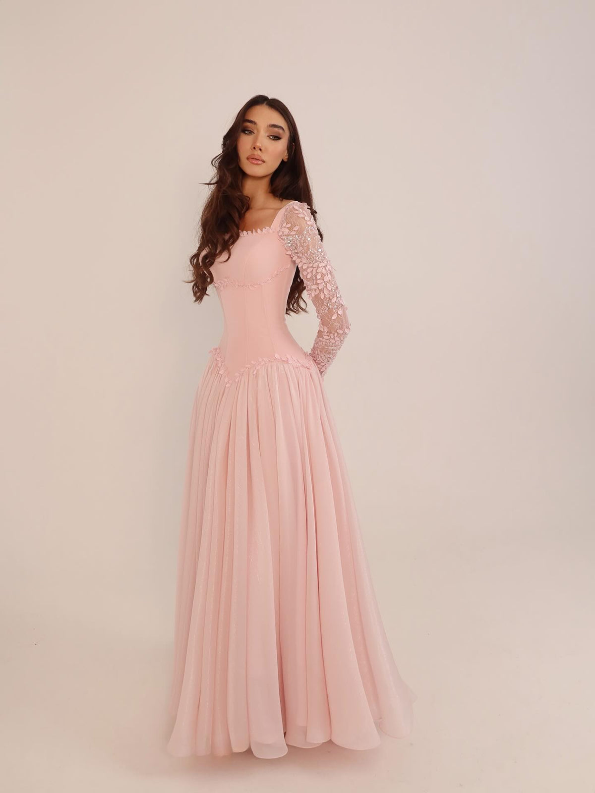 lace and chiffon cocktail dress A-Line Lace Chiffon Tea Length Wedding Dress Off the Shoulder Bridal Shower Dress COCOMELODY CW3431, 15 Days / Ivory / US4-UK6-EUR34