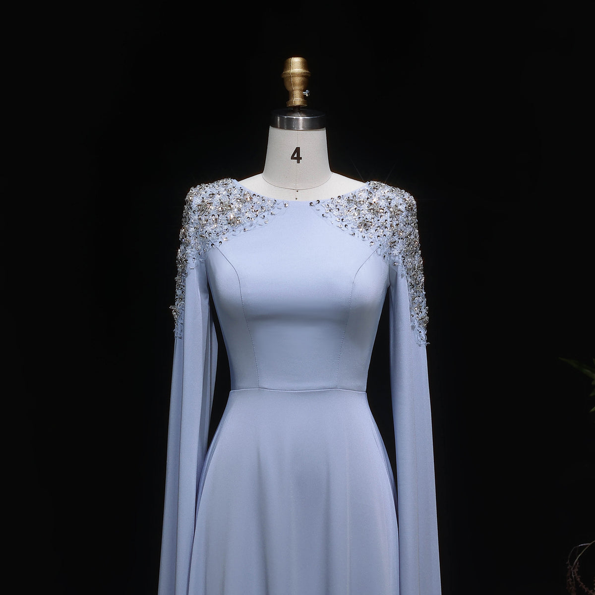 Elegant White Mermaid Evening Dress with Cape Sleeves SF280 – Sharon Said Elegant White Mermaid Evening Dress with Cape Sleeves SF280 – Sharon Said