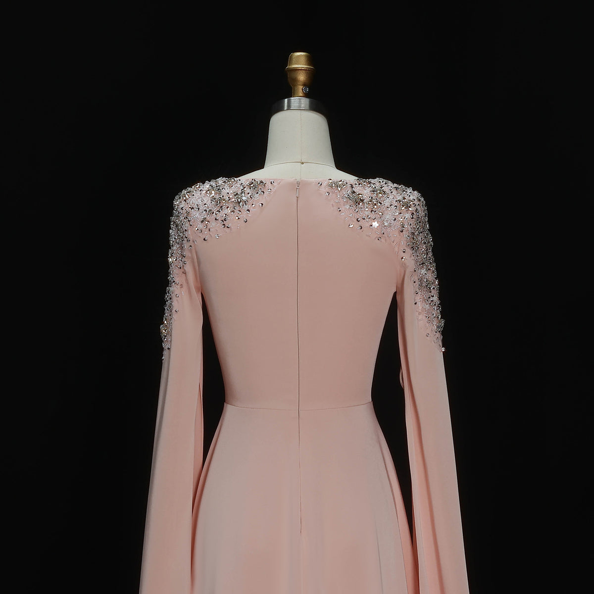 Elegant White Mermaid Evening Dress with Cape Sleeves SF280 – Sharon Said