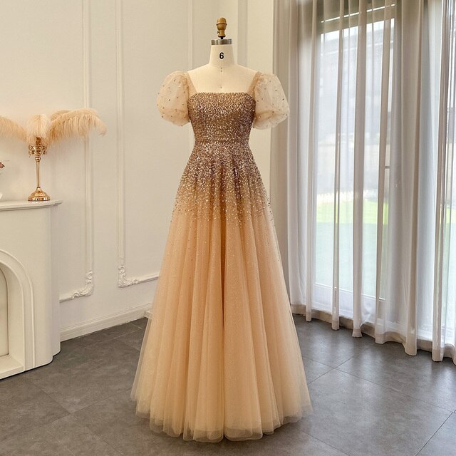 Dreamy Vow Chic Rose Pink Luxury Dubai Evening Dresses for Women Wedding Party Burgundy Gold Long Arabic Formal Prom Gown 109