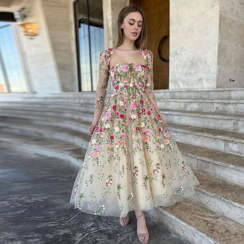 formal ankle length dresses Square Neck Ankle-length Prom Sparkly Tulle Cheap Dress SELINADRESS Is it still not enough for you Gaecuw Womens Cocktail Dress Crew